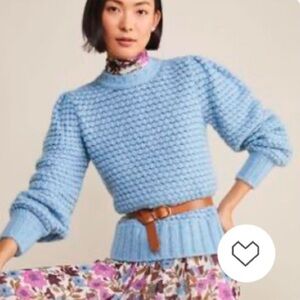 Vineyard Vines Popcorn Stitched Sweater Jake Blue Heather Medium